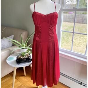 Vintage My‎ Michelle Babydoll Dress Red Size Medium Y2K Fairy Vampy Whimsigoth